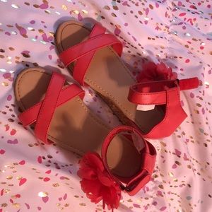 Coral wedge heel shoes